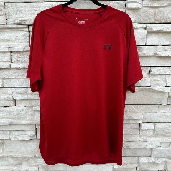 Under Armour The Tech Tee Mens XL Red Short Sleeve Athletic Shirt - Picture 1 of 5